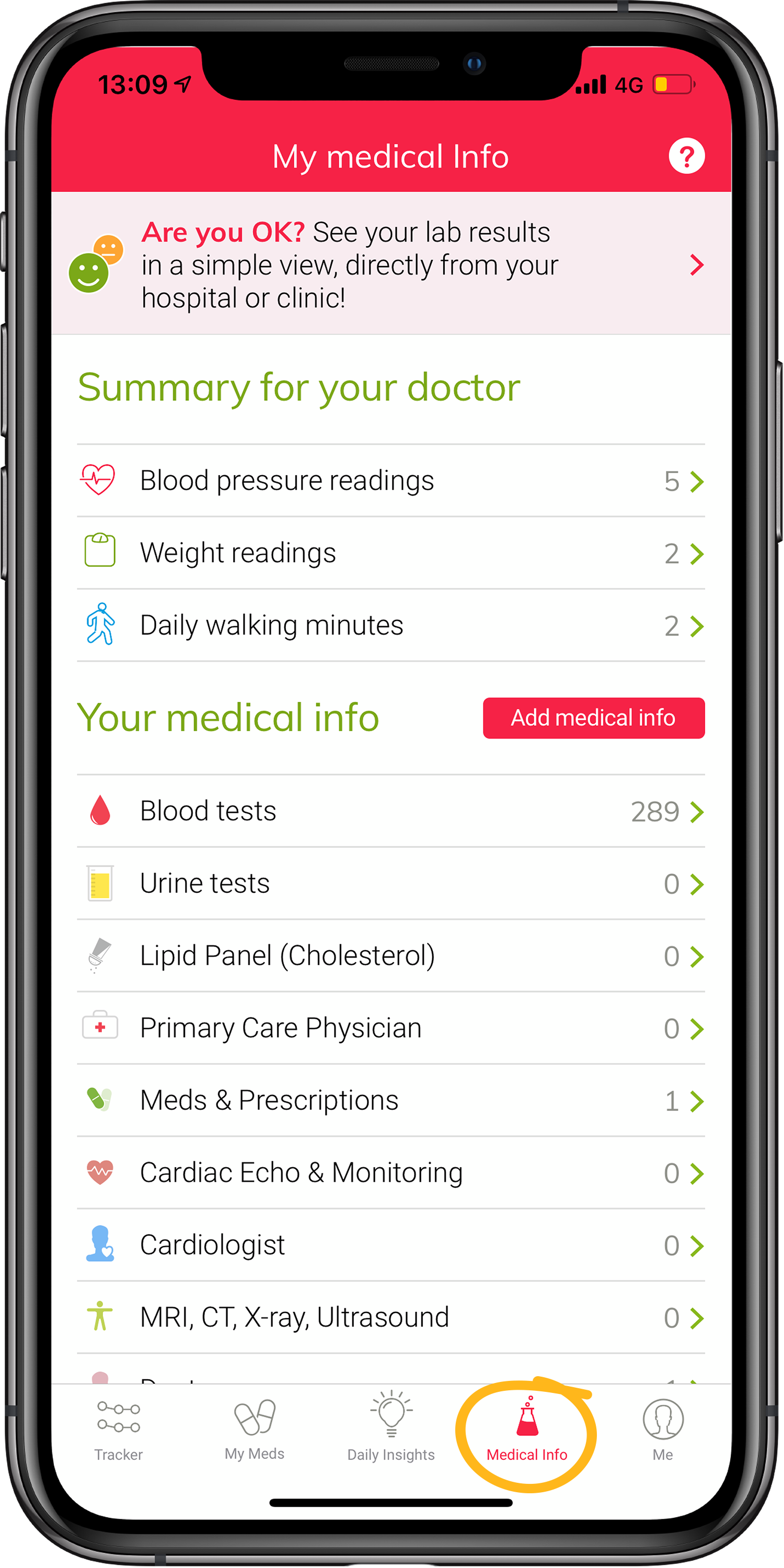 my medical info app